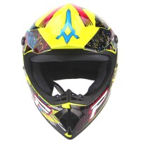 Детский шлем для мотоцикла AHP Fluorescent yellow 12 спереди
